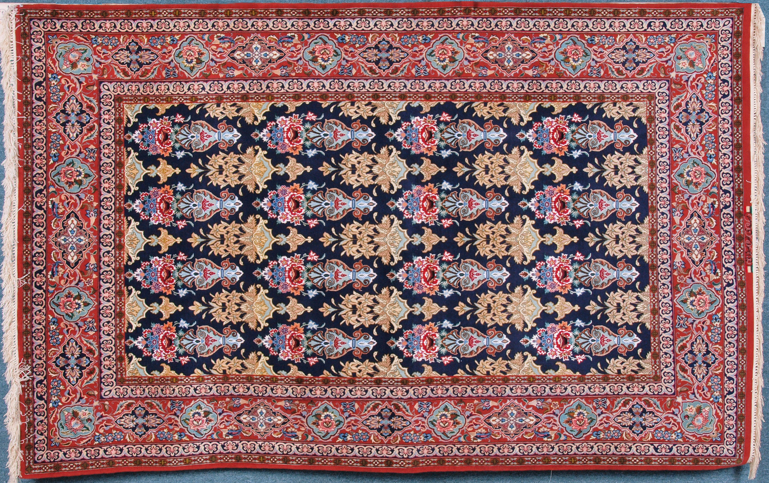 Rare Persian Isfahan Carpet 7.25 x 4.75 FT