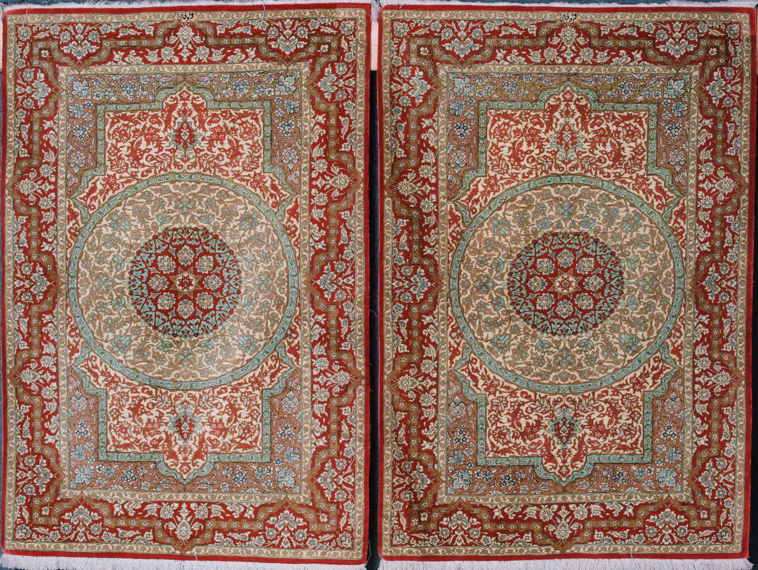 Persian Silk Qum Carpets 1.5 x 1 FT