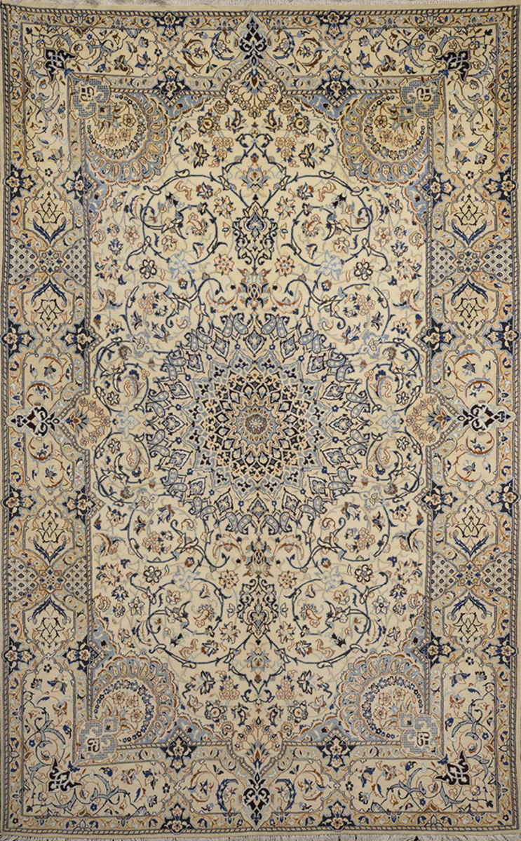 Persian 6 Strand Naiin Carpet 8.25 x 5 FT