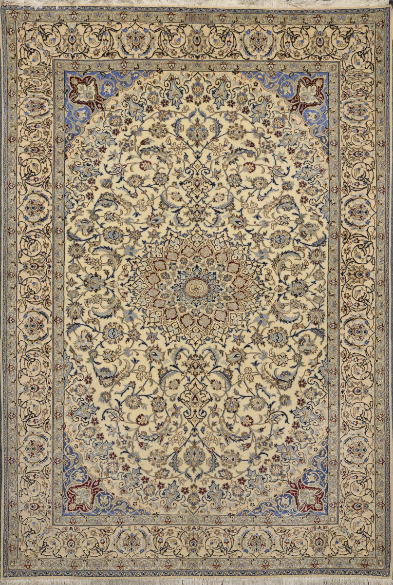 Persian 6 Strand Naiin Carpet 6.5 x 4.25 FT