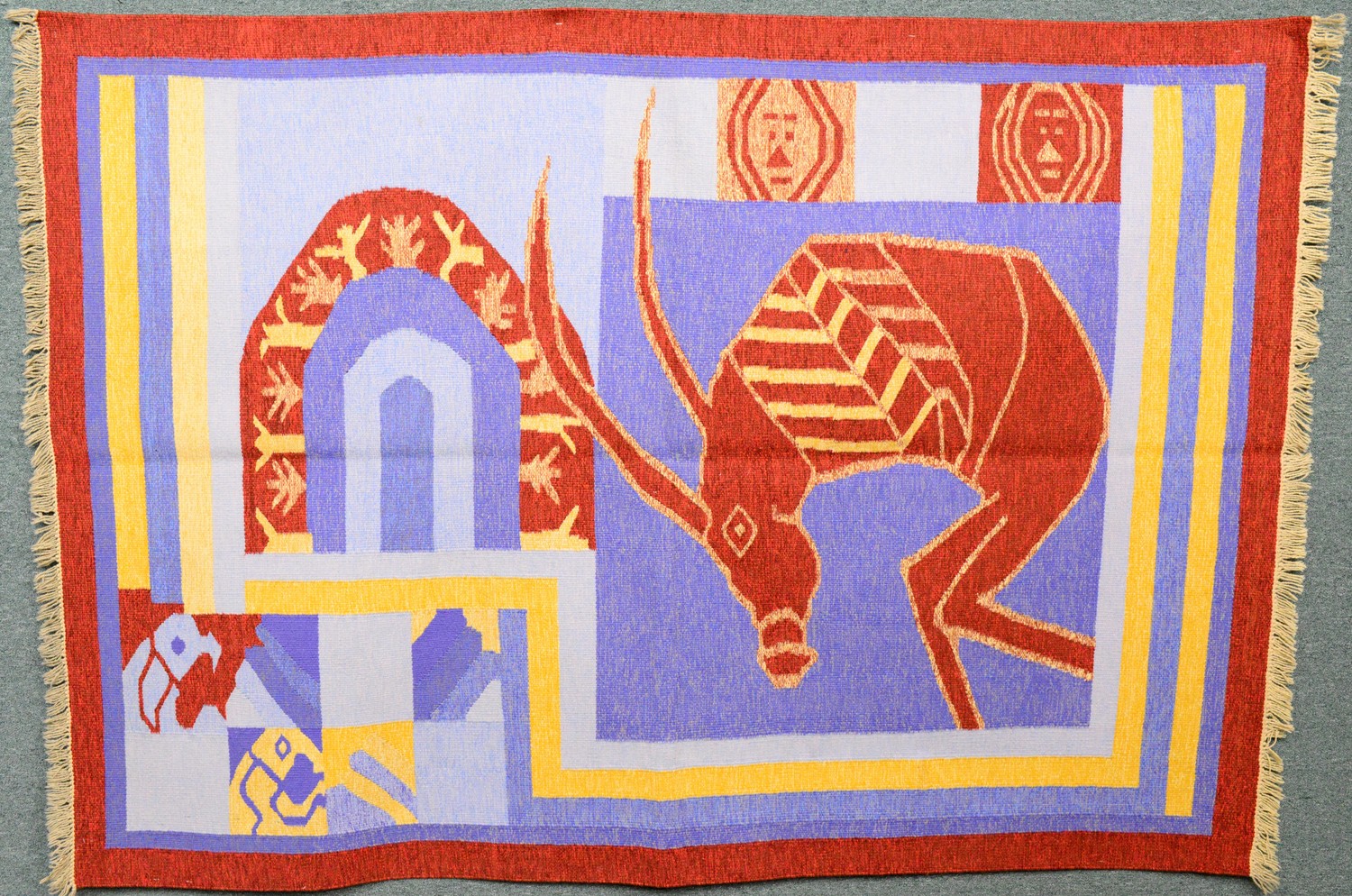 Stylish Hungarian Kilim Carpet 7.5 x 5.25 FT