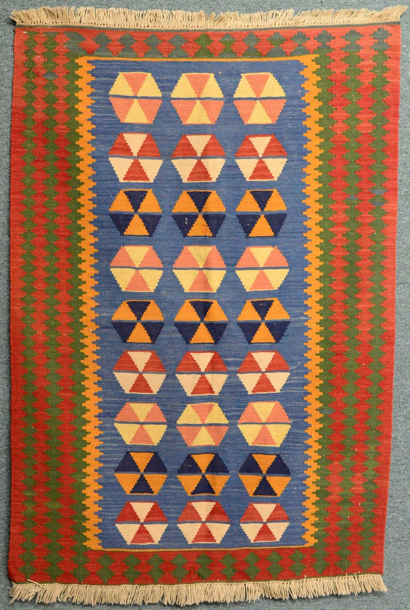 Vintage Persian Ghashgai Kilim 4.75 x 3.25 FT
