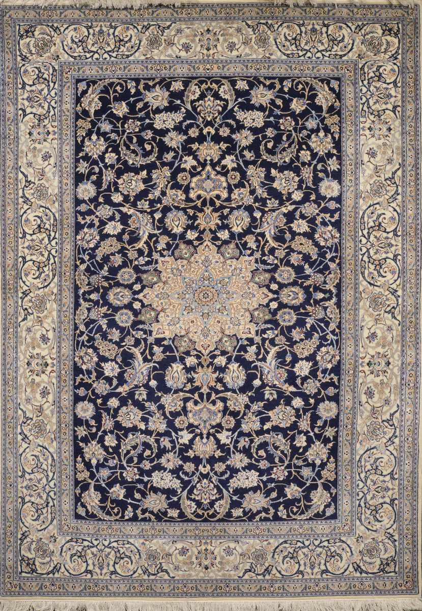 Persian 6 Strand Naiin Carpet 7.25 x 4.75 FT