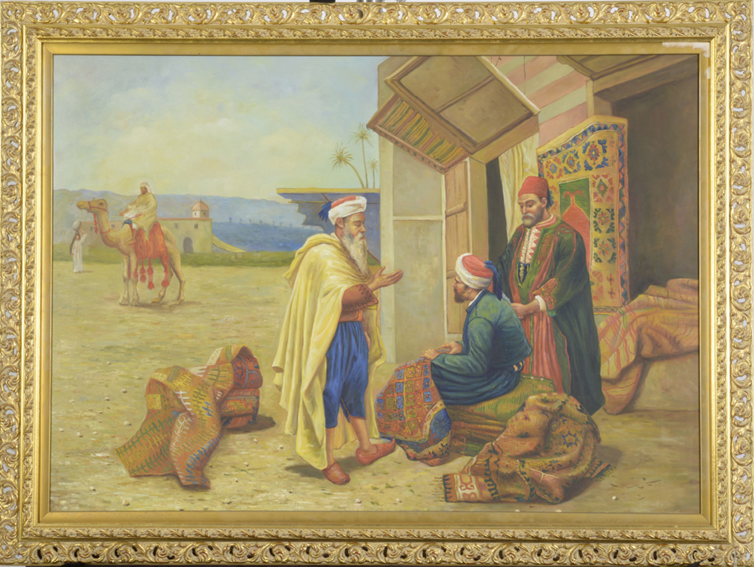 Carpet Merchant in Market, Unknown Artist