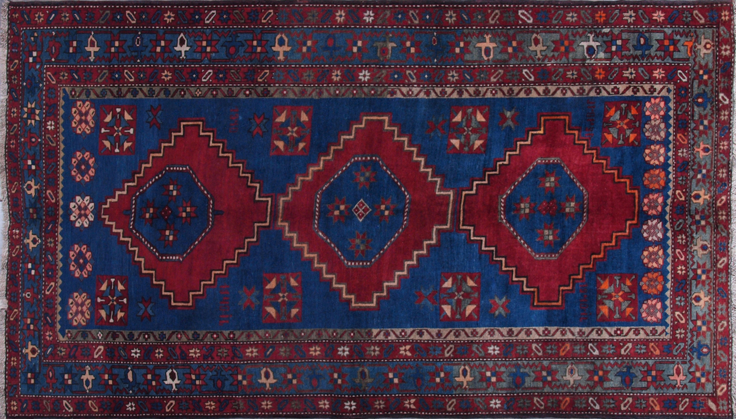 Antique Caucasian Kasak Rug signed 1940