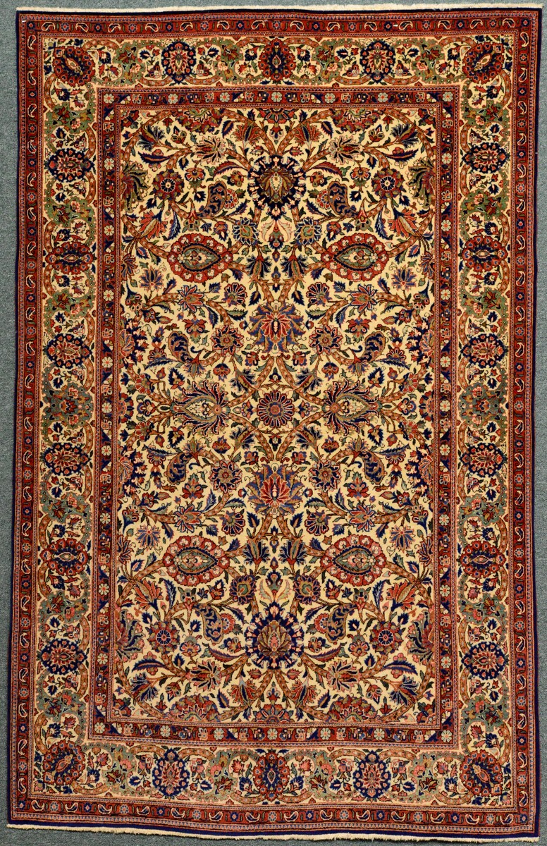 Original Antique Imperial Kashan Carpet 7 x 4.5 FT