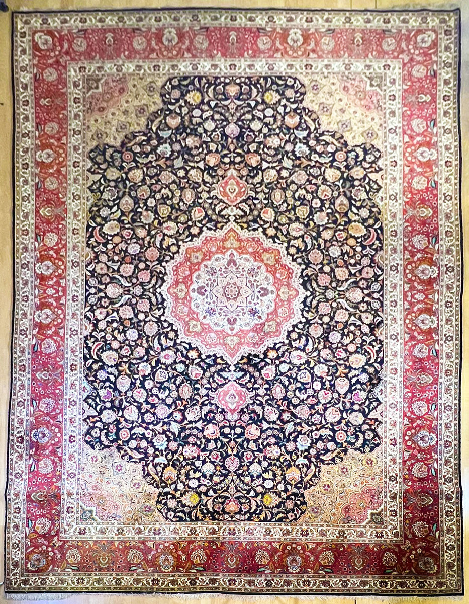 Tabriz Extra Fine 60 Raj Silk Touch and Silk Fringes